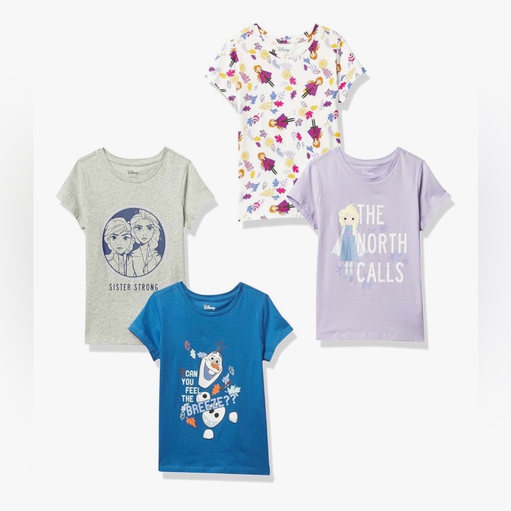 New 4pk Disney‎ Frozen T-Shirts, size XS